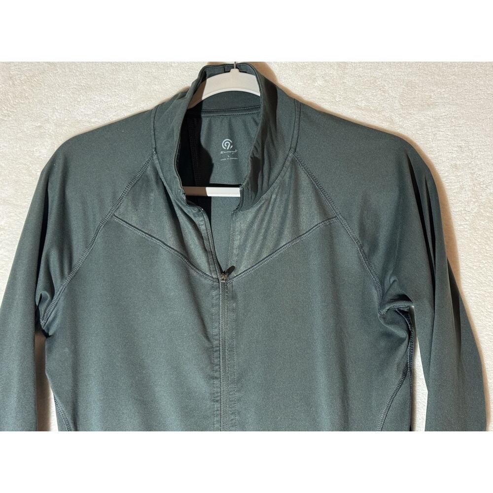 Champion Women's XL Olive Green Full Zip Mock Neck Lightweight Athletic Jacket